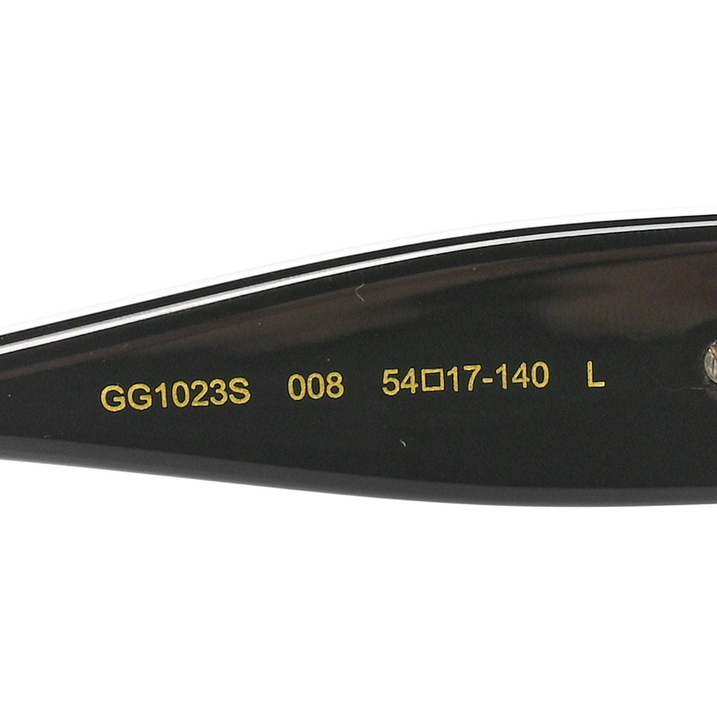 Acetate Square Frame Chain Sunglasses GG1023S Black