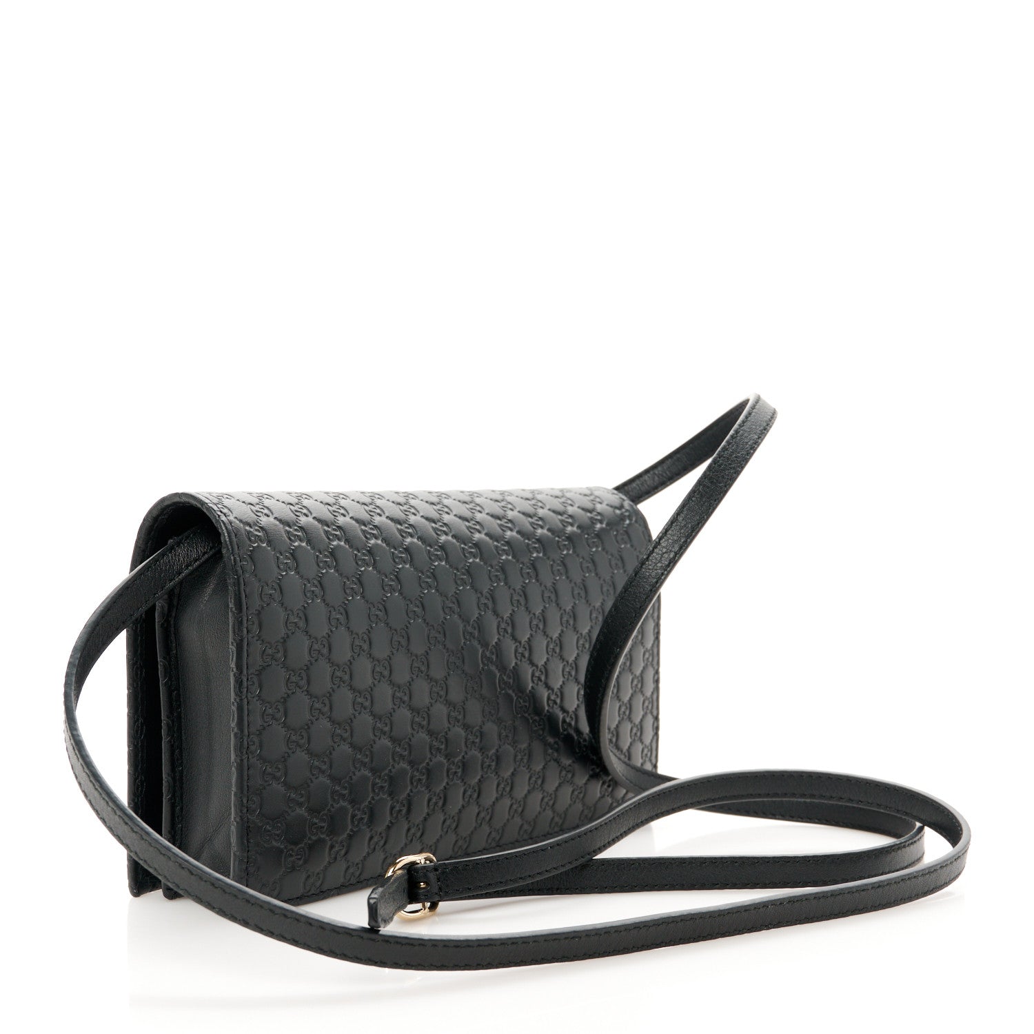 Gucci Microguccissima Crossbody Wallet Black 3 of 10