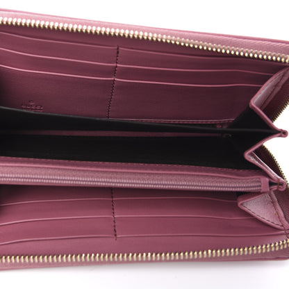 Gucci Monogram Margaux Calfskin Sukey Zip Around Wallet Beige Ebony Vintage Rose 5 of 6