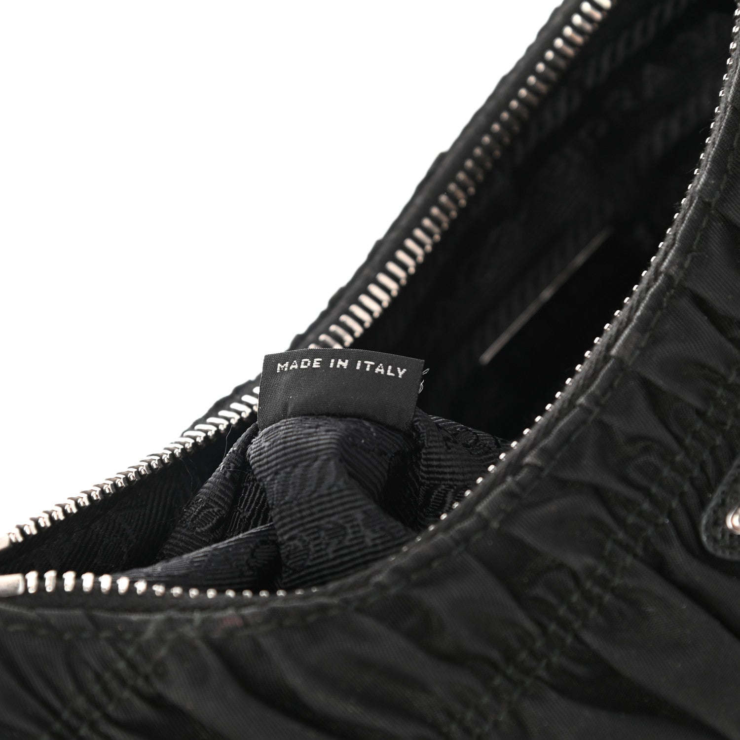 Prada Tessuto Nylon Gaufre Shoulder Bag Black 6 of 12