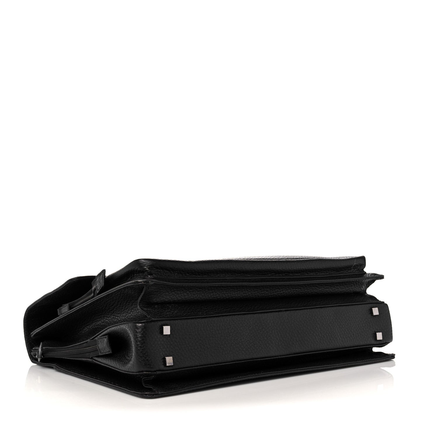 Calfskin Flap Briefcase Black