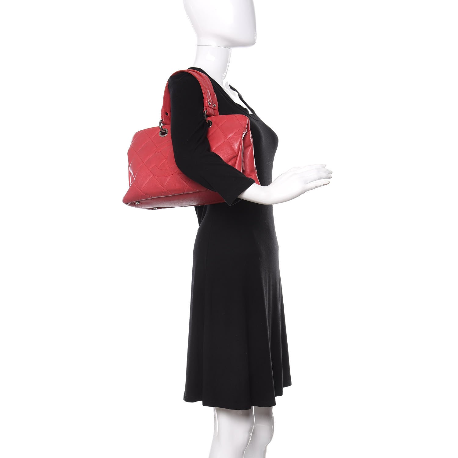 Chanel Soft Caviar Quilted CC Timeless Tote Fuchsia 2 of 19