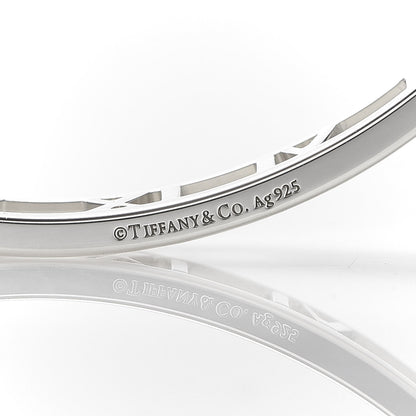 Tiffany Sterling Silver Narrow Atlas Open Bangle Bracelet 4 of 5