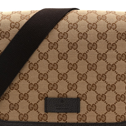 Gucci Monogram Flap Messenger Bag Beige Dark Brown 8 of 10