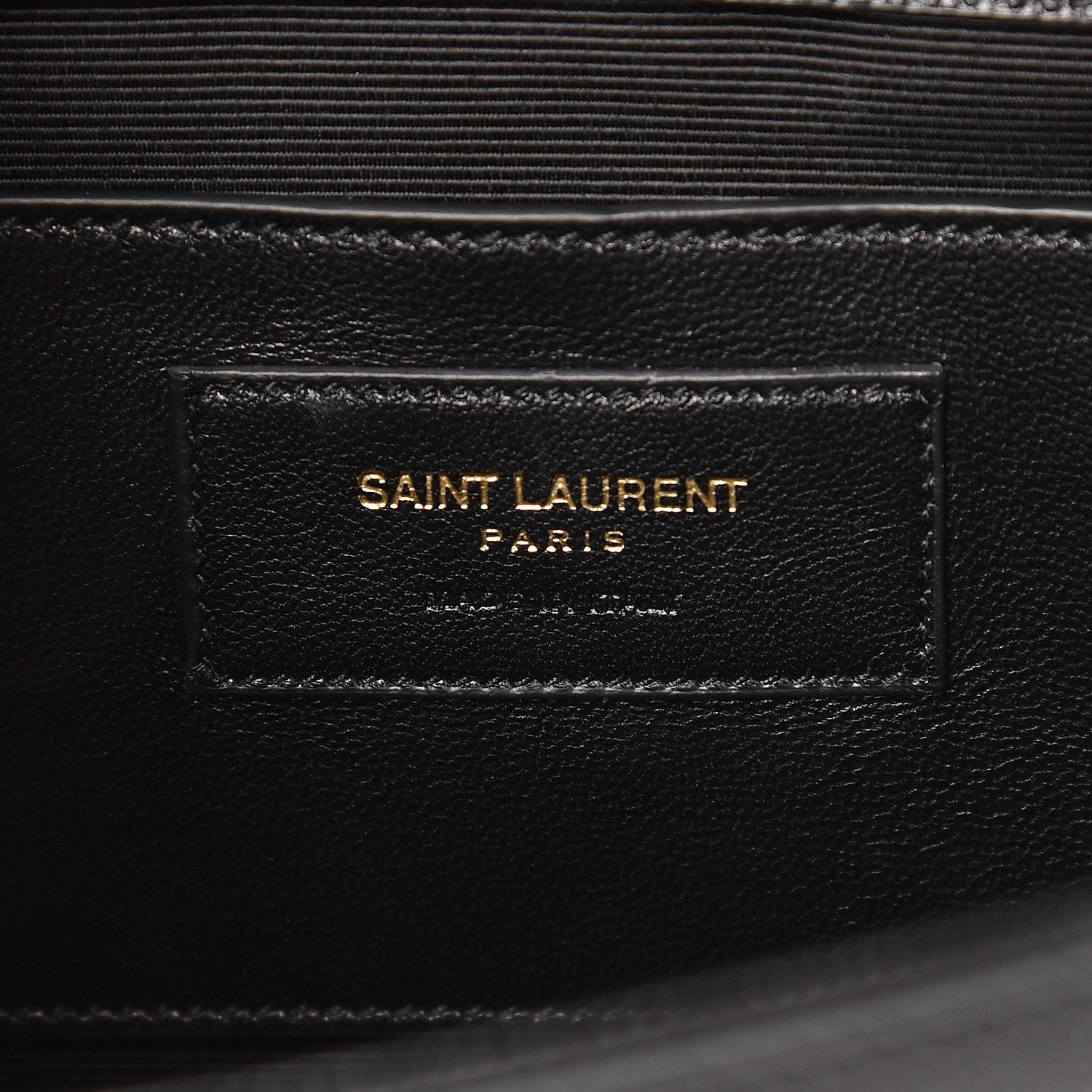 Saint Laurent Grain De Poudre Classic Monogram Kate Clutch Black 6 of 7