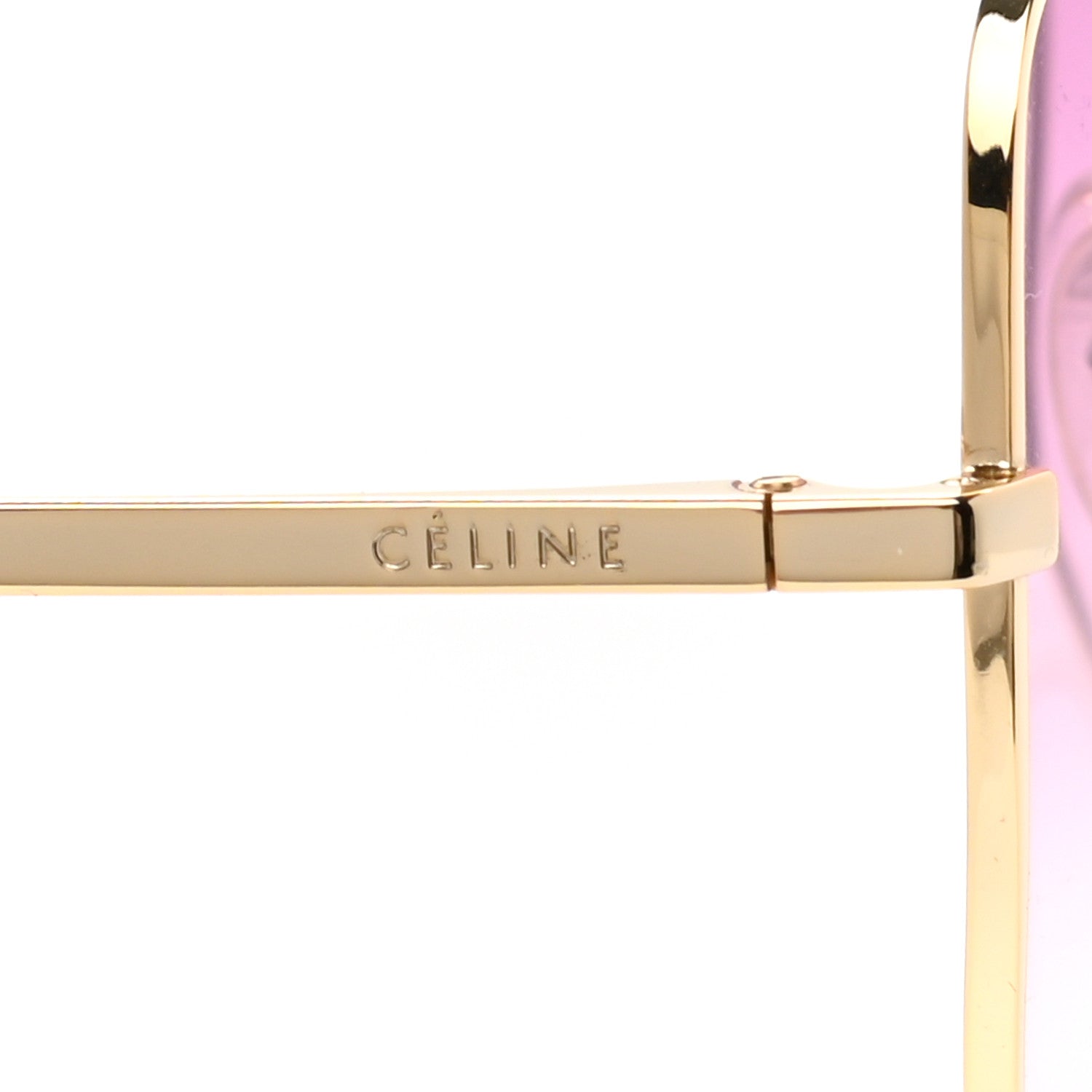Celine Metal Sunglasses CL 41808/S Gold Pink 5 of 7