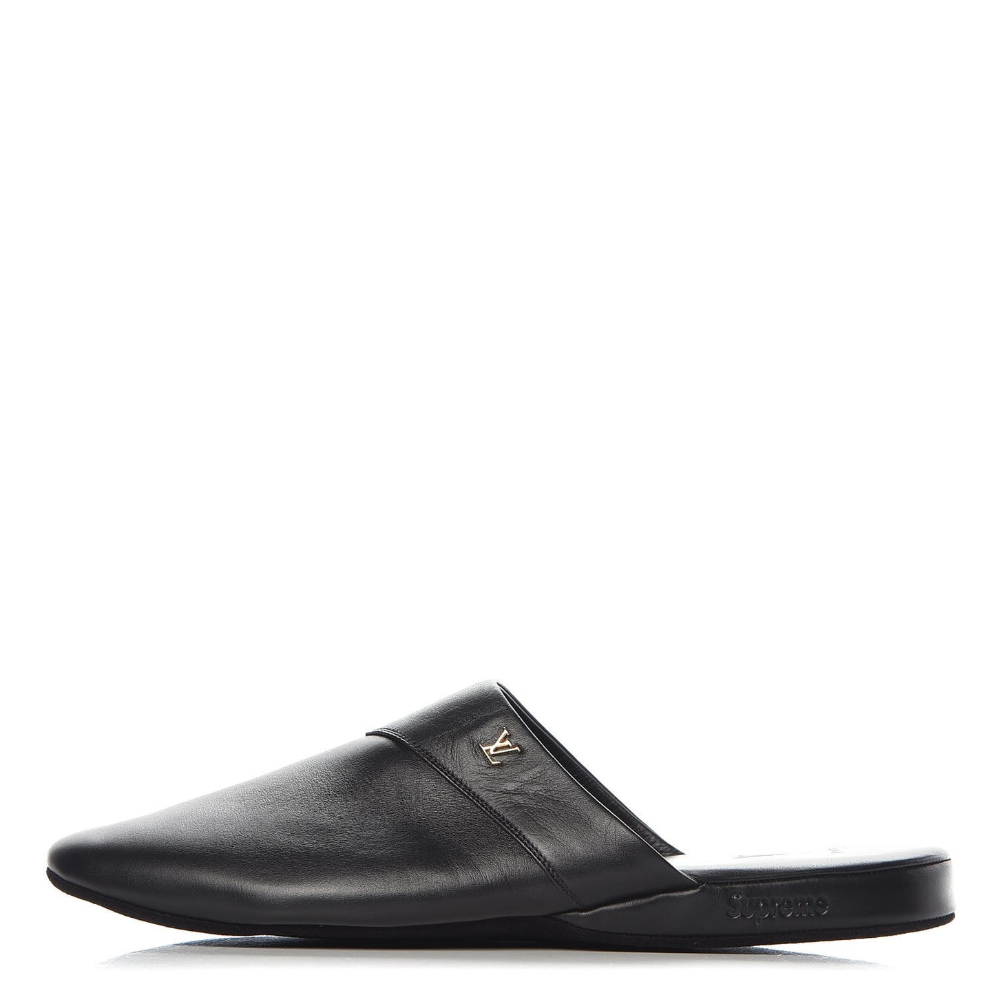 X SUPREME Lambskin Mens Hugh Slippers 8 Black
