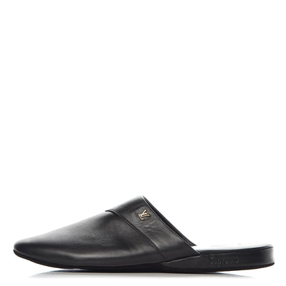 Louis Vuitton X SUPREME Lambskin Mens Hugh Slippers 8 Black 1 of 16