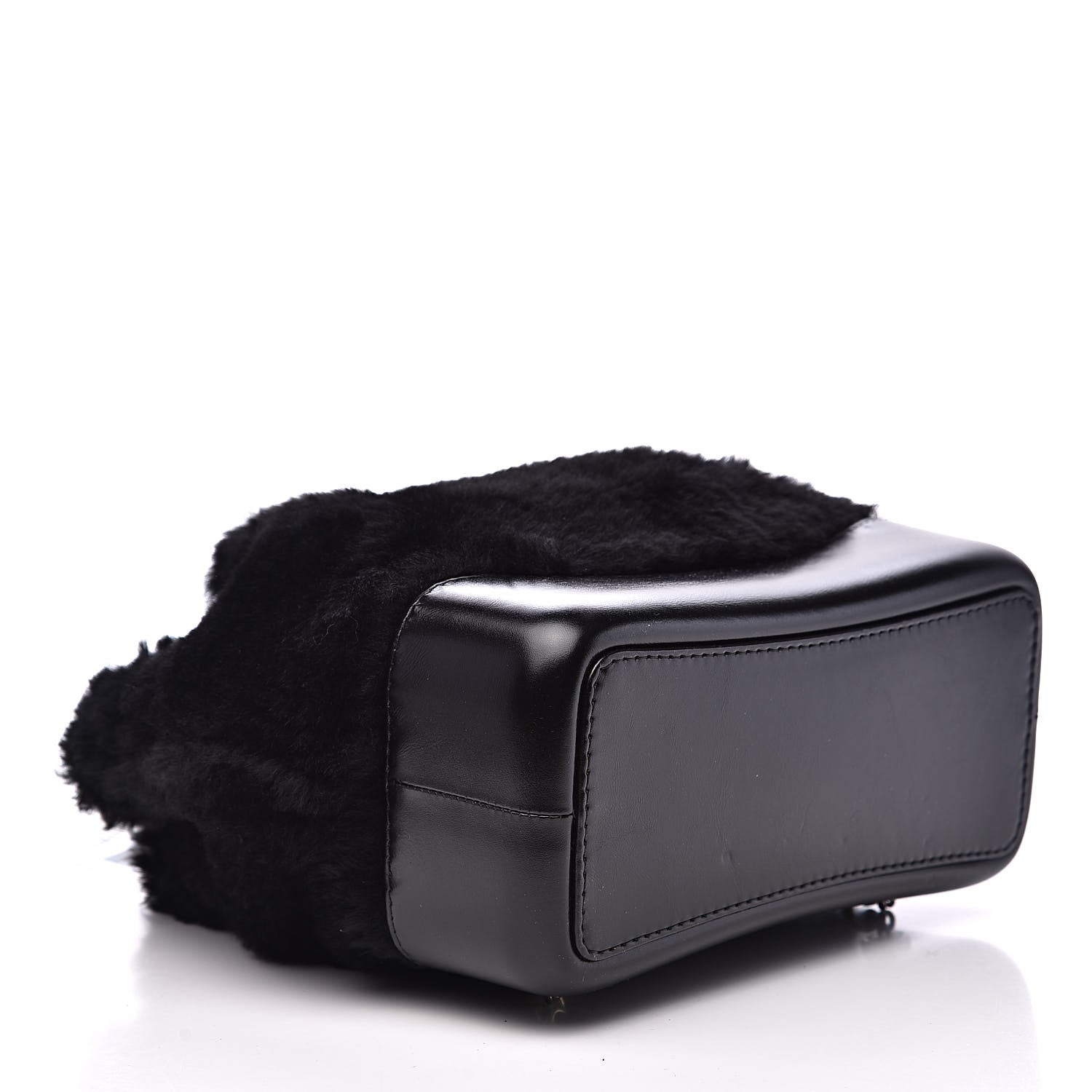 Chanel Shearling Small Gabrielle Backpack Black 4 of 11