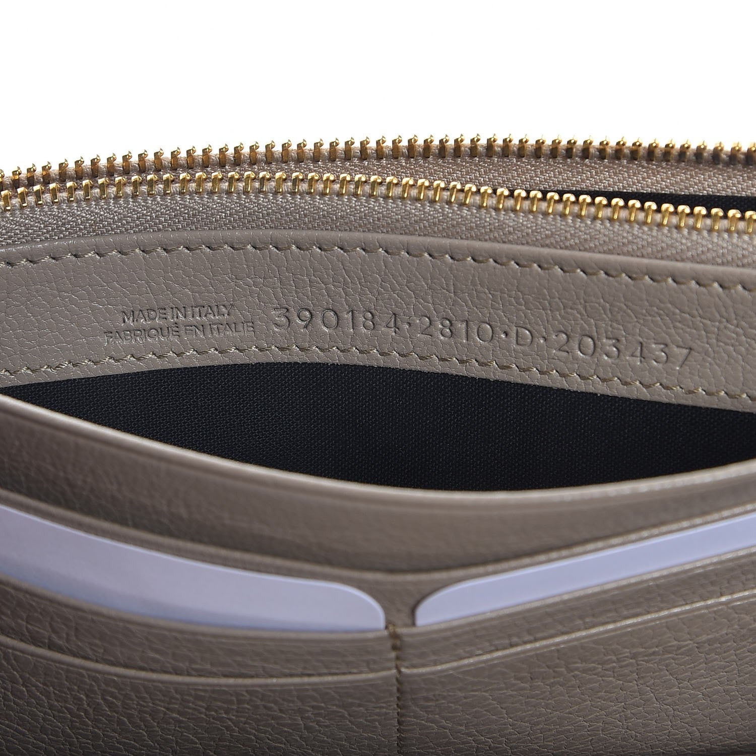 Balenciaga Chevre Gold Metallic Edge Hardware Money Wallet Gris Taupe 7 of 7