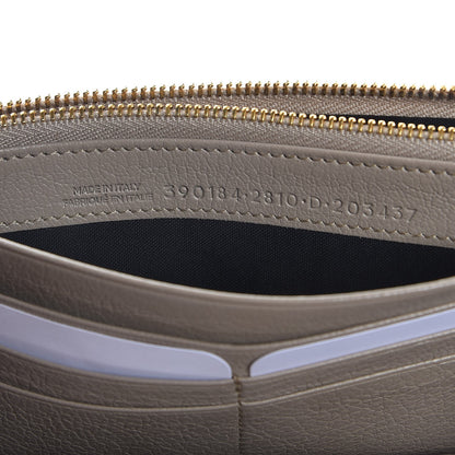 Balenciaga Chevre Gold Metallic Edge Hardware Money Wallet Gris Taupe 7 of 7