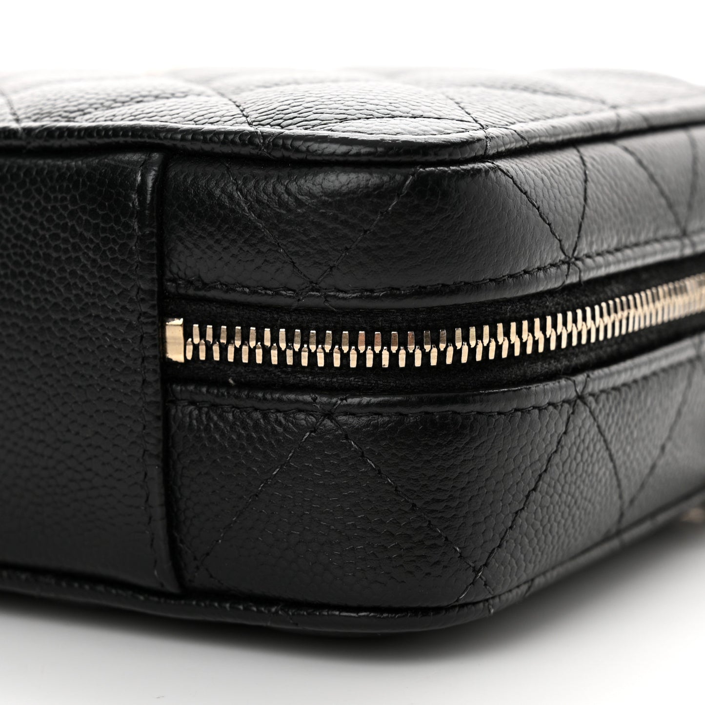Caviar Quilted Vanity Case Black