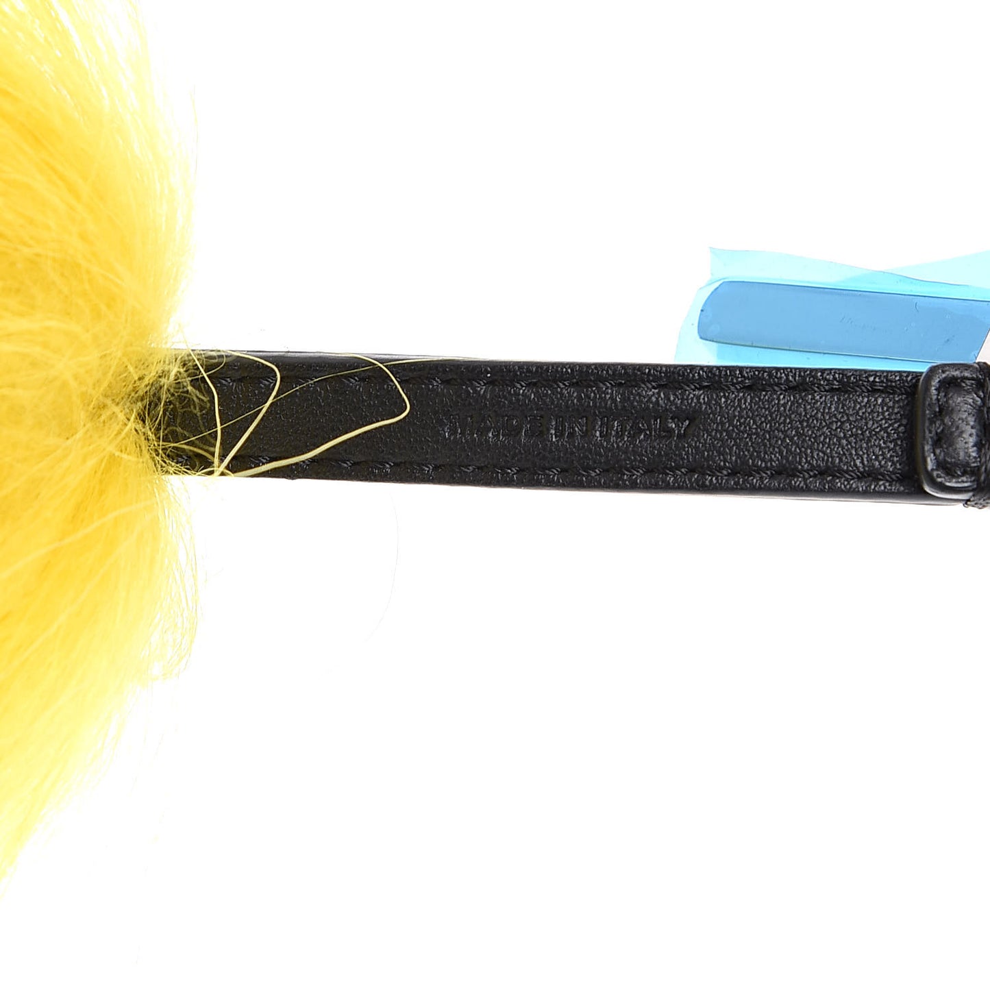 Goat Mink Fox Fur Mum Wonders Bag Charm Yellow Water Multicolor