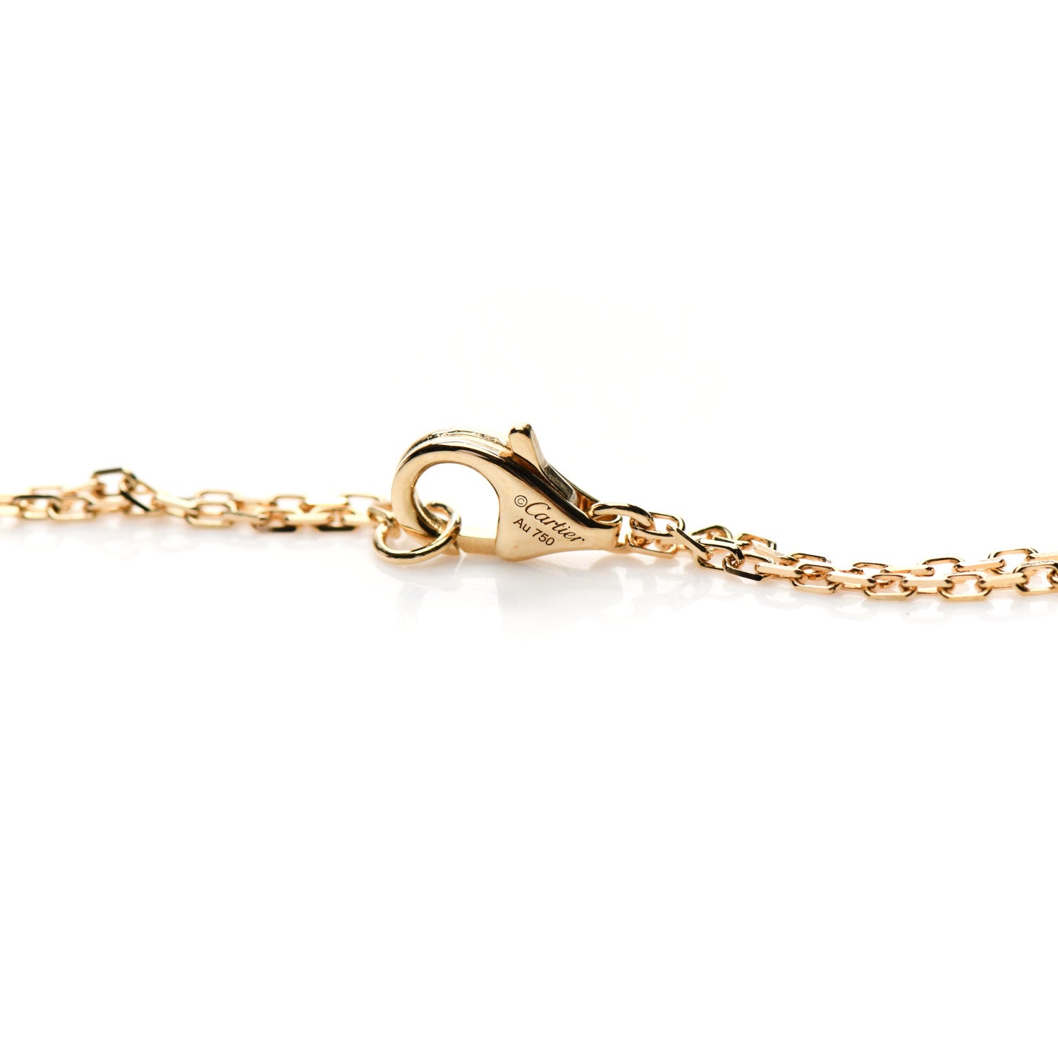 Cartier 18K Yellow Gold 2 Diamond LOVE Necklace 4 of 5