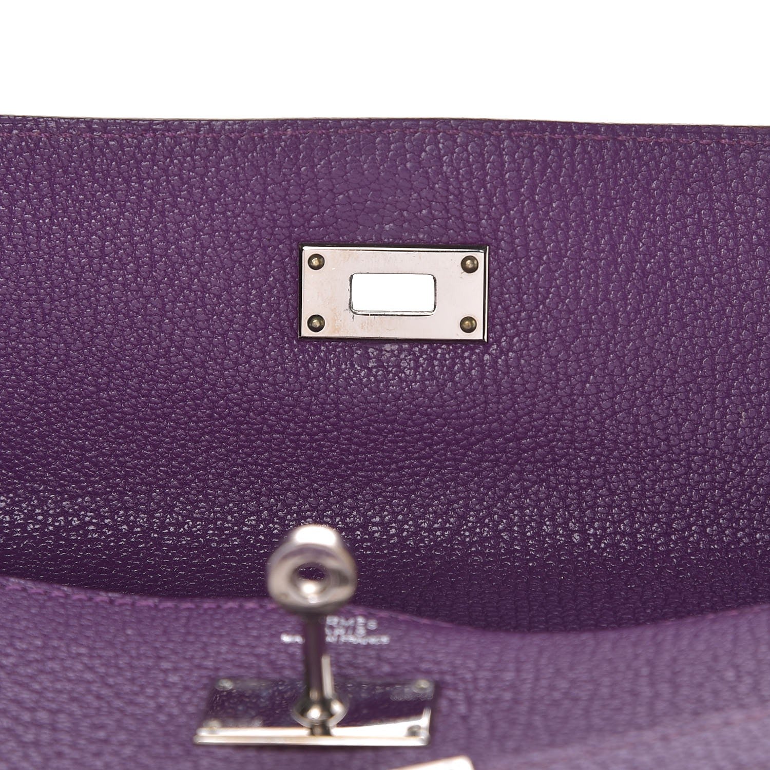 Hermes Chevre Mysore Kelly Longue Wallet Violet 8 of 15