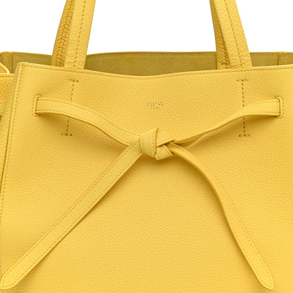 Celine Soft Grained Calfskin Small Belt Cabas Phantom Citron 7 of 12