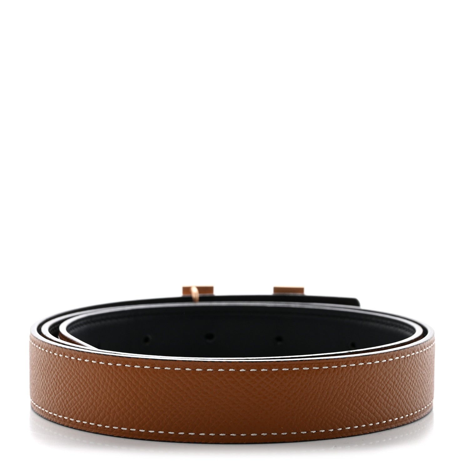 Hermes Swift Epsom 24mm Mini H Belt 85 34 Black Gold 2 of 6