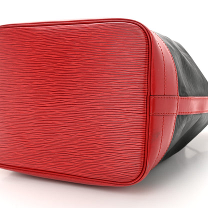 Louis Vuitton Epi Bi-Color Noe Castillan Red Black 9 of 15