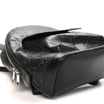 Gucci Calfskin GG Tennis Embossed Backpack Black 9 of 10