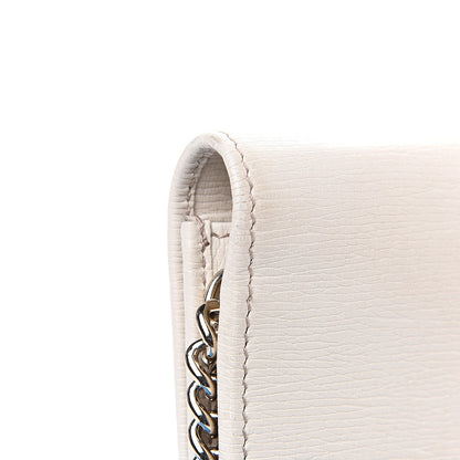 Gucci Textured Calfskin Medium Betty Chain Wallet White 8 of 9