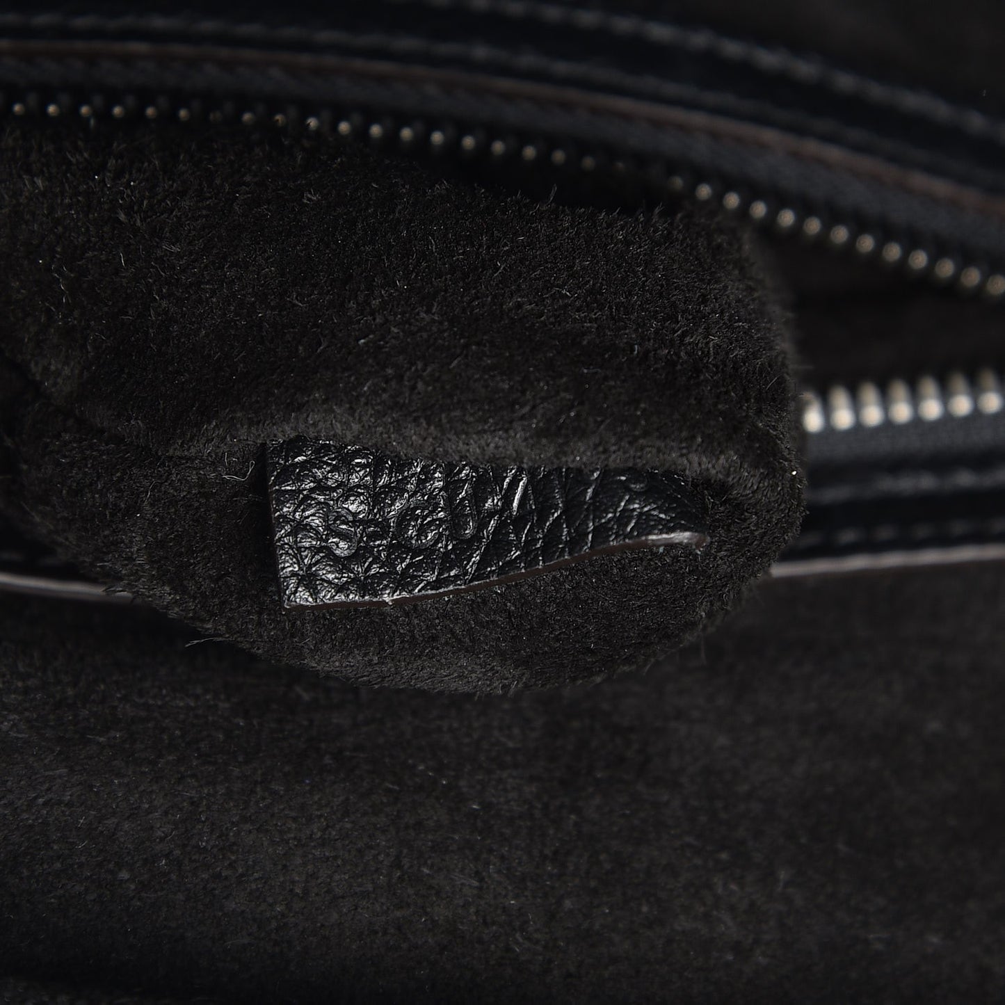Drummed Calfskin Micro Luggage Black