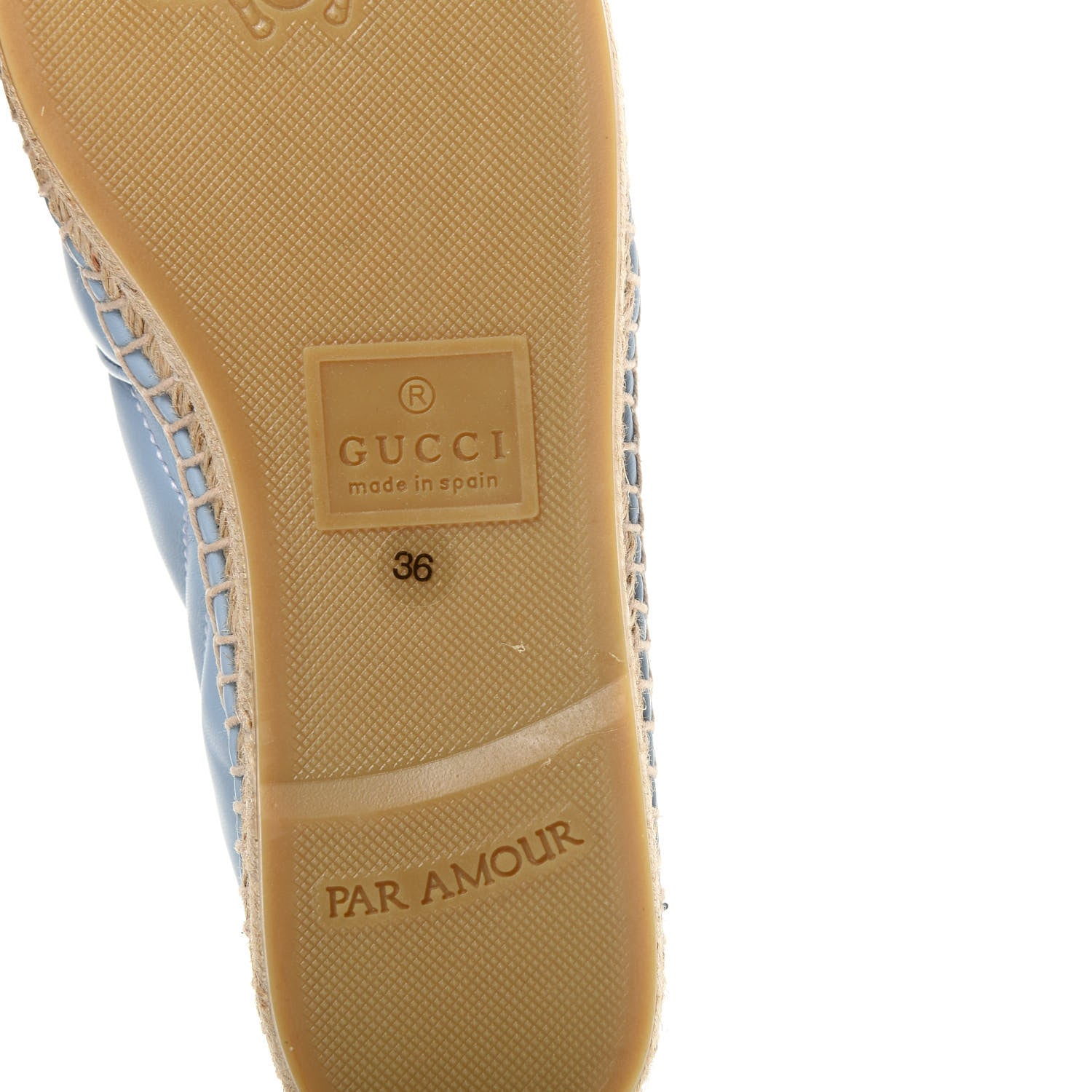 Gucci Nappa Matelasse GG Marmont Espadrilles 36 Porcelain Light Blue 9 of 11