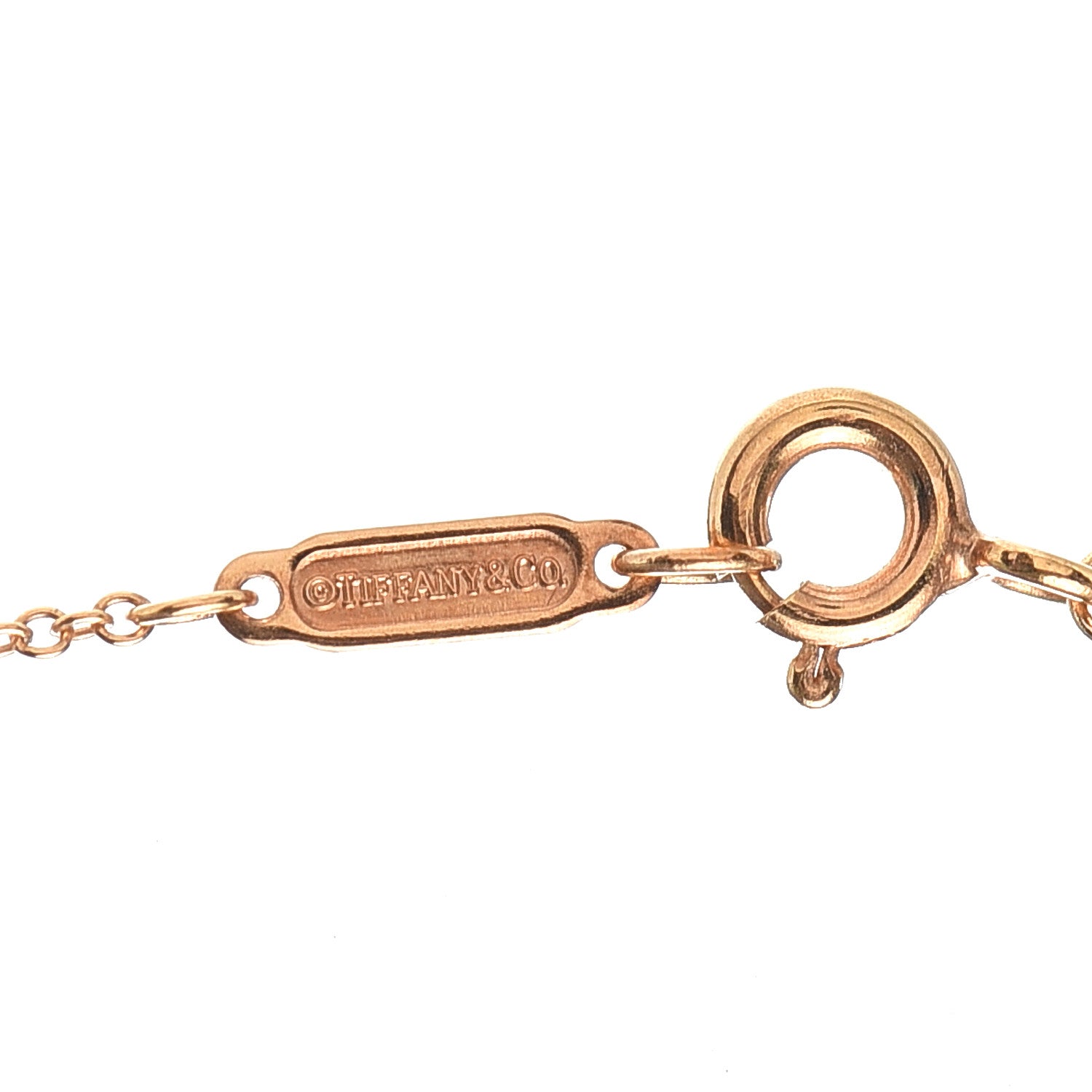 Tiffany 18K Rose Gold Diamond Crown Key Pendant Necklace 5 of 6