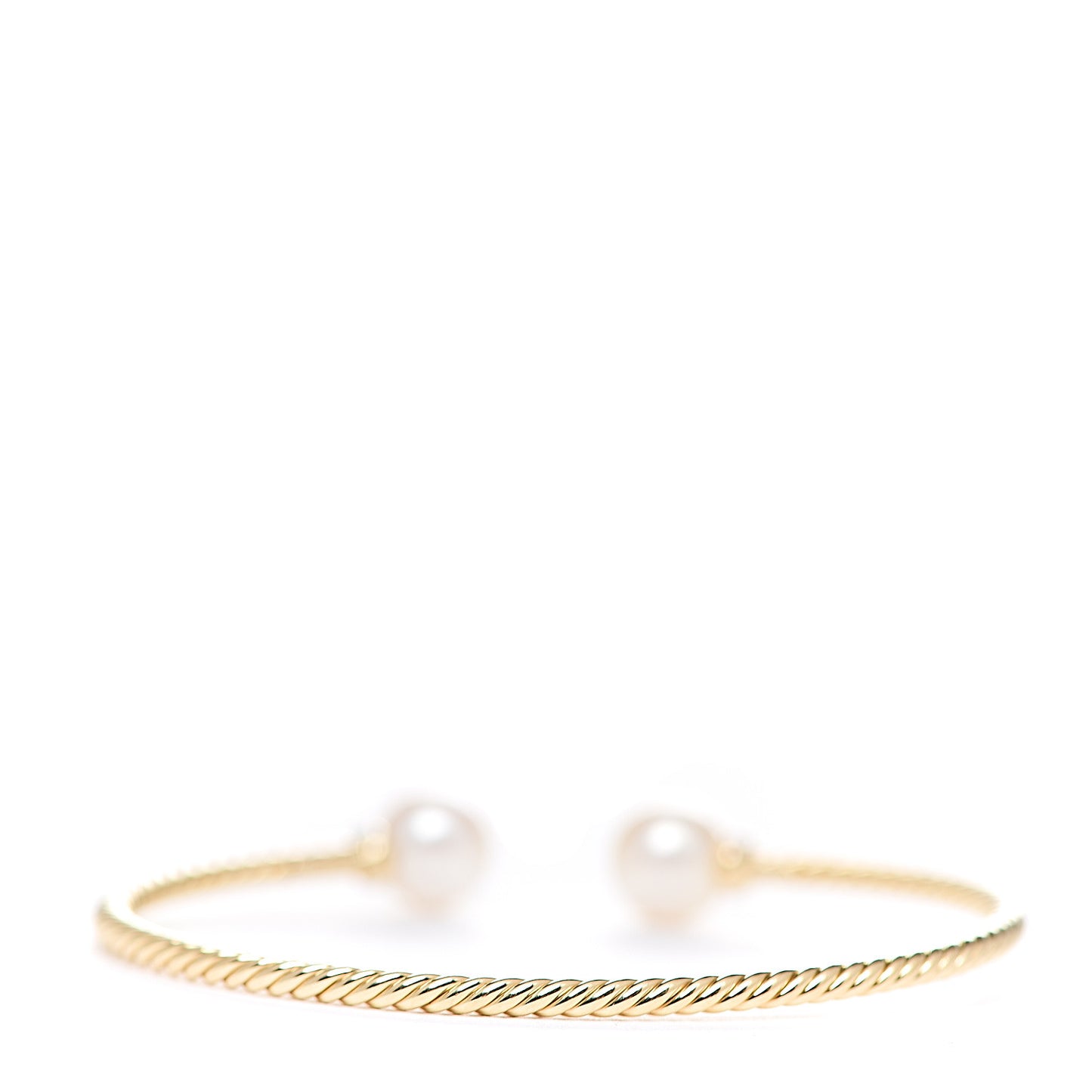 18K Yellow Gold Diamond Pearl 8.5mm Solari Bracelet