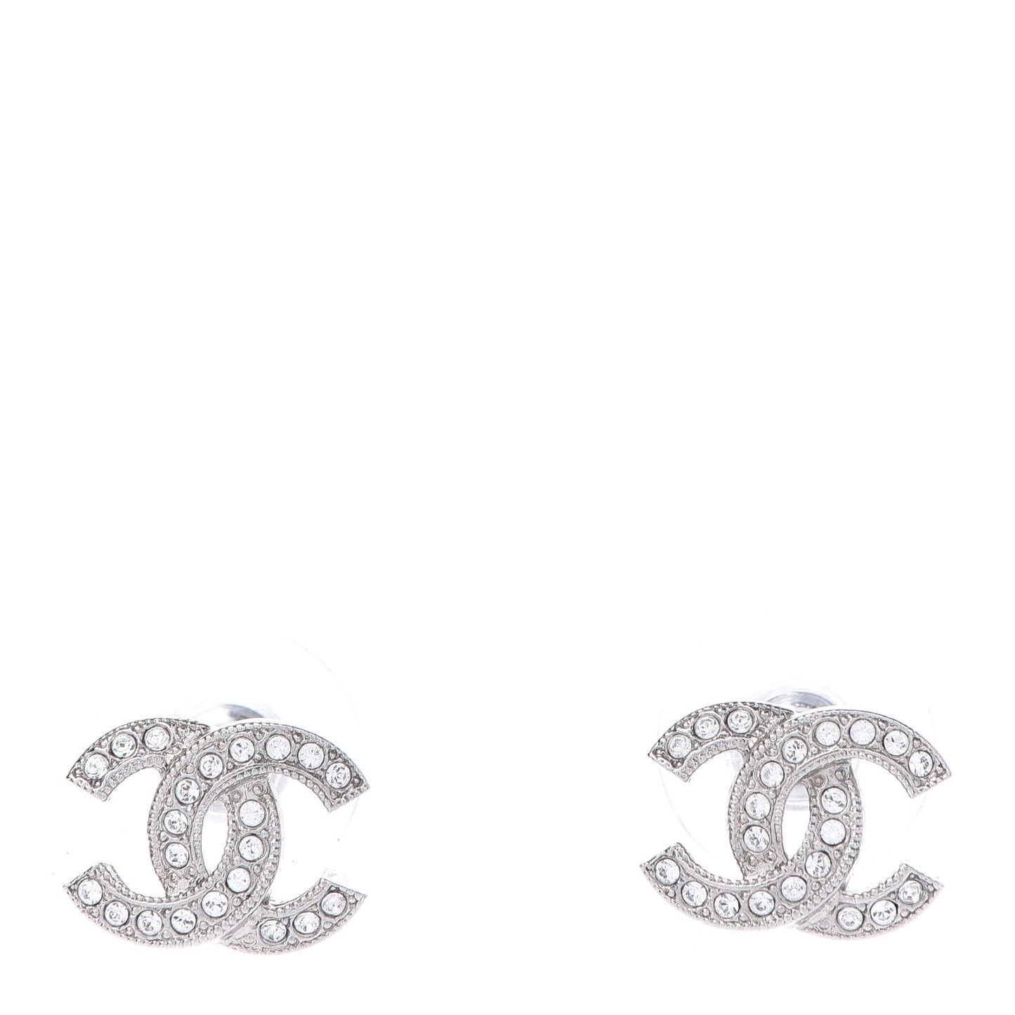 Crystal Mini Timeless CC Earrings Silver