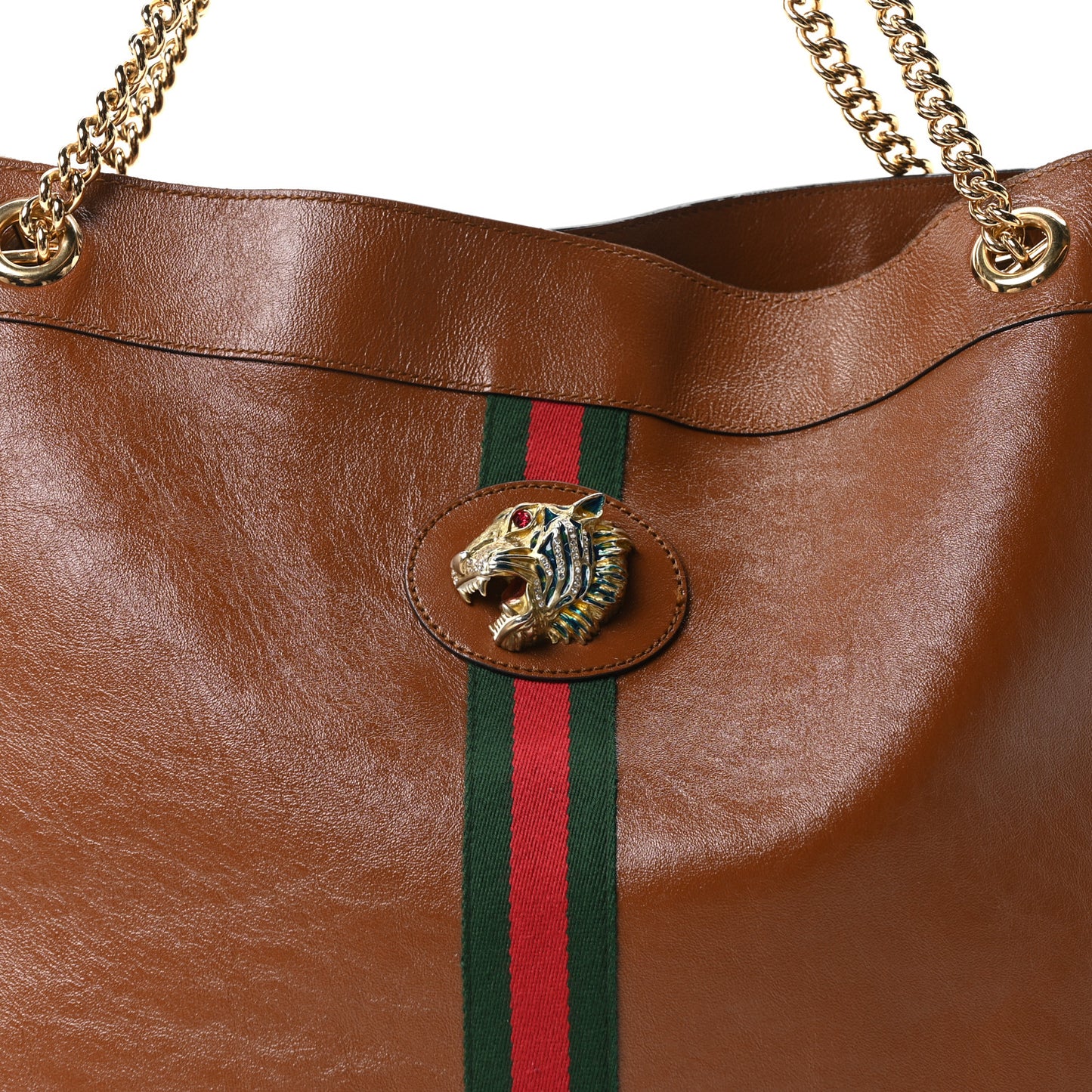 Calfskin Large Rajah Chain Tote Cuir