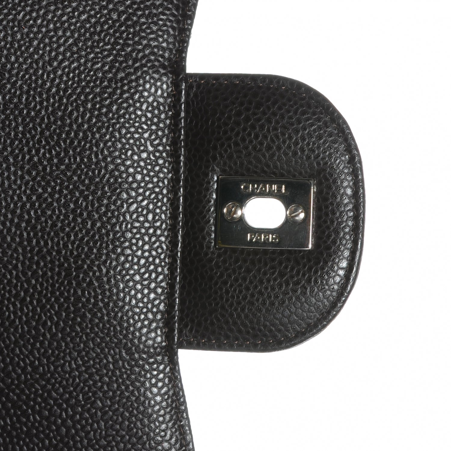 Chanel Caviar Quilted Jumbo Single Flap Dark Brown 6 of 9