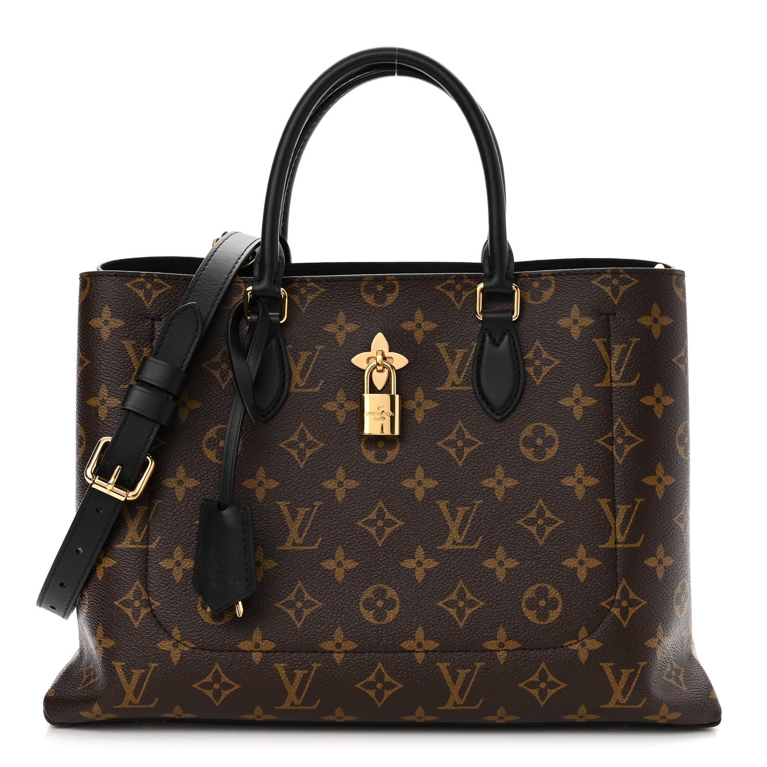 Louis Vuitton Monogram Flower Tote Black 1 of 9