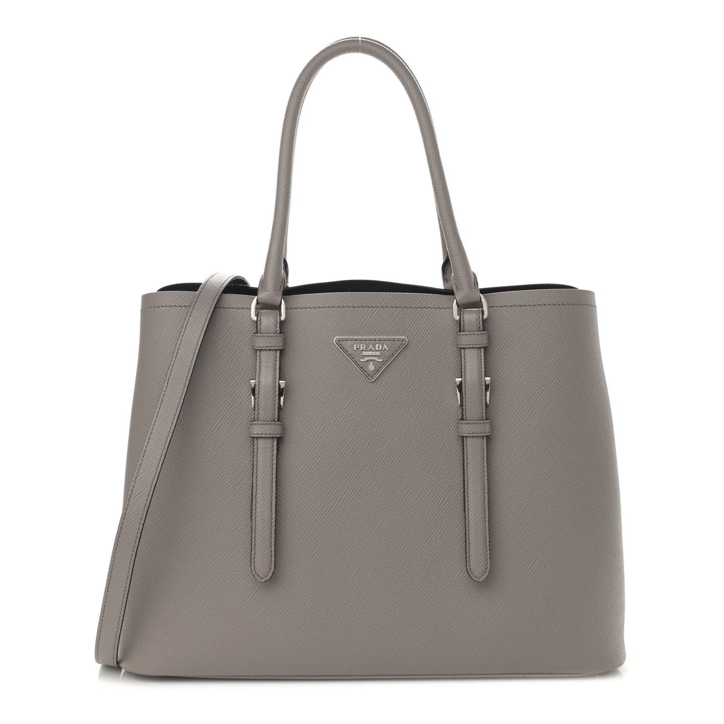 Saffiano Cuir Small Double Handle Tote Pomice