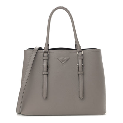 Prada Saffiano Cuir Small Double Handle Tote Pomice 1 of 12