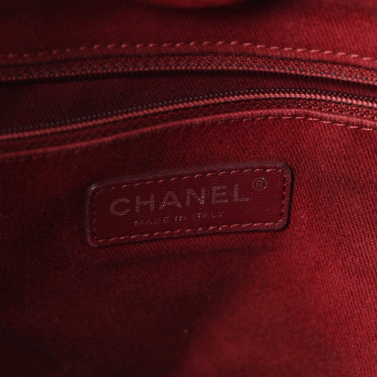 Chanel Canvas Small Deauville Tote Red 6 of 10