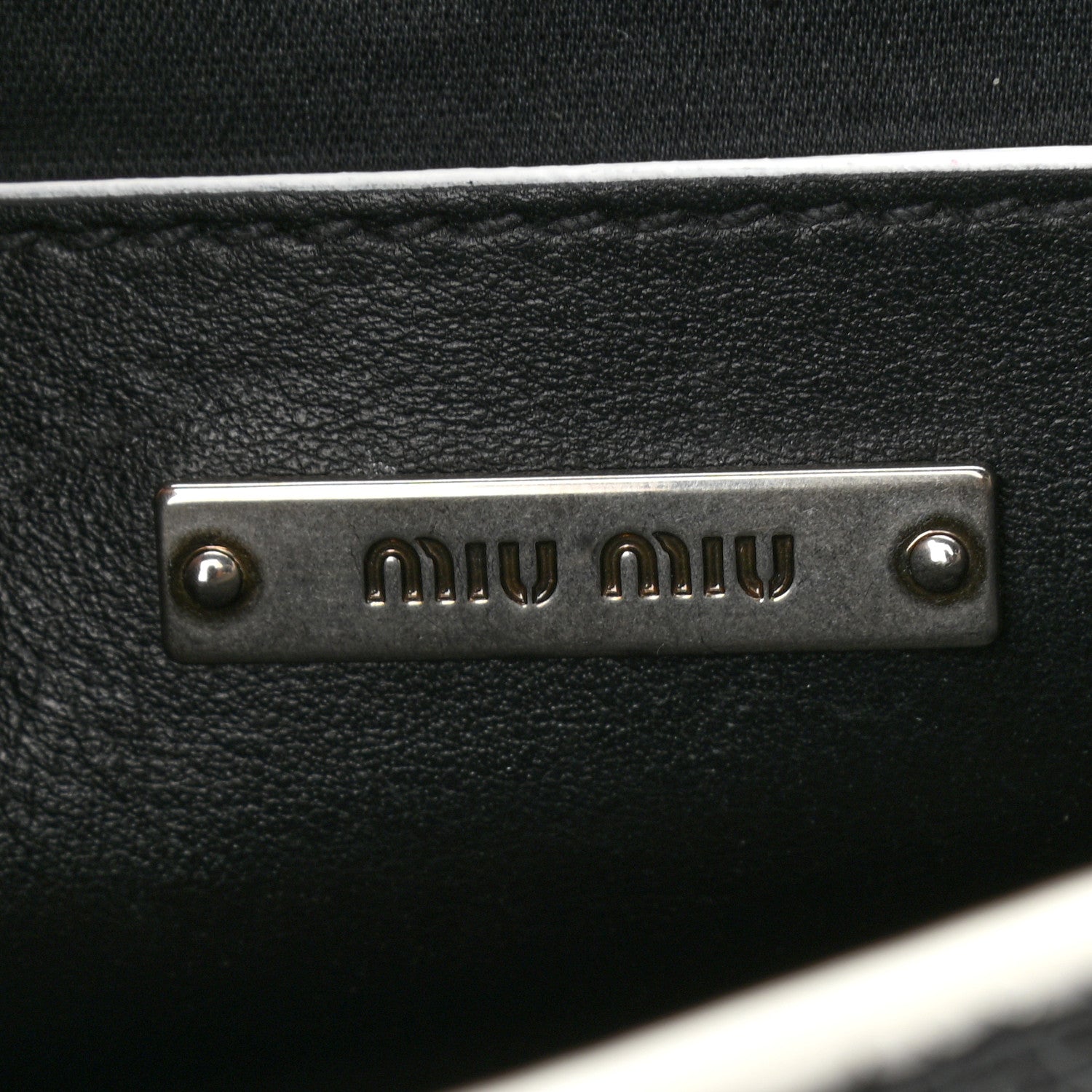 Miu Miu Embossed Lizard Calfskin Crystal Embellished Saint Lucertola Shoulder Bag Black 6 of 11