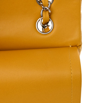 Chanel Lambskin Quilted Medium Double Flap Yellow 11 of 11