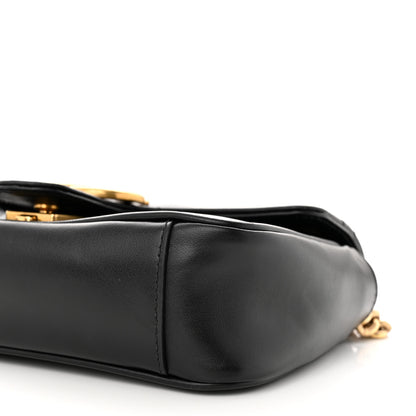 Gucci Calfskin Matelasse Mini GG Marmont Shoulder Bag Black 10 of 11