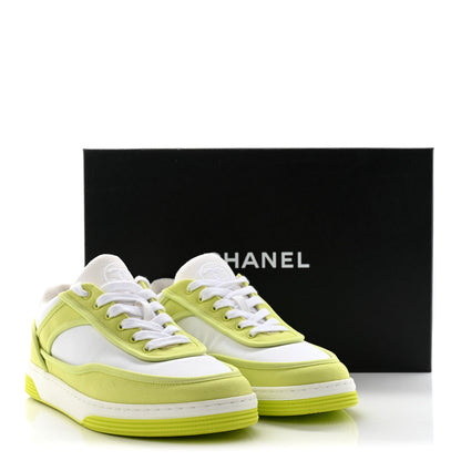 Chanel Fabric Womens Logo Sneakers 37 Green 13 of 13