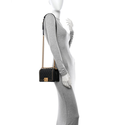 Chanel Caviar Quilted Small Chain Around Boy Flap Black 2 of 11