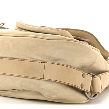 Christian Dior Calfskin Medium Gaucho Double Saddle Bag Ivory 10 of 13