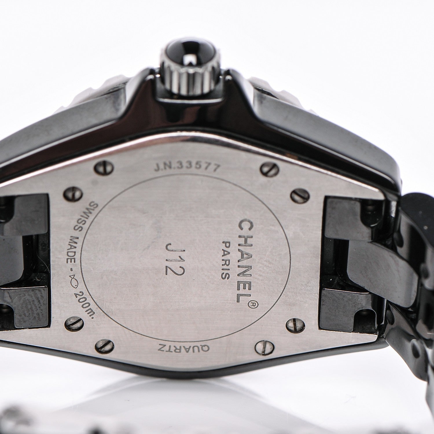 Chanel Stainless Steel Ceramic 33mm J12 Quartz Watch Black 5 of 5