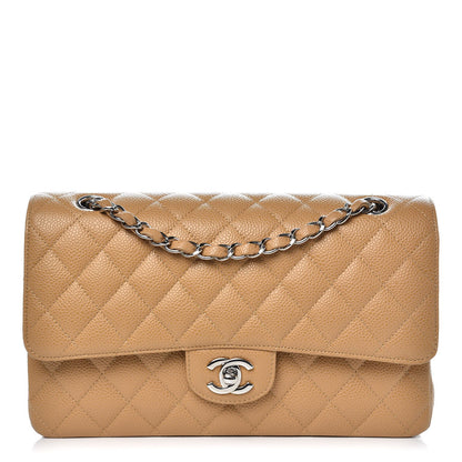 Chanel Caviar Quilted Medium Double Flap Beige 1 of 8