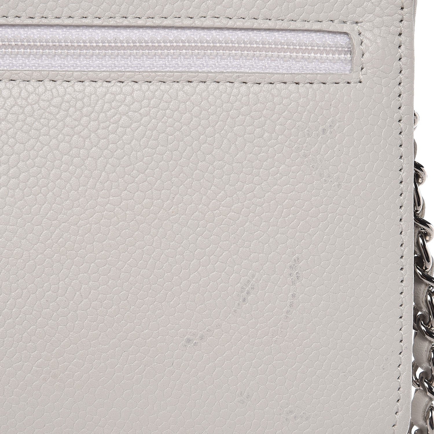 Chanel Caviar Timeless CC Wallet on Chain WOC White 11 of 11