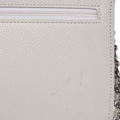 Chanel Caviar Timeless CC Wallet on Chain WOC White 11 of 11