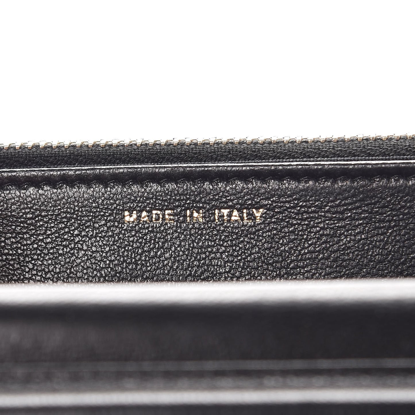 Lambskin Quilted Golden Class Wallet on Chain WOC Black