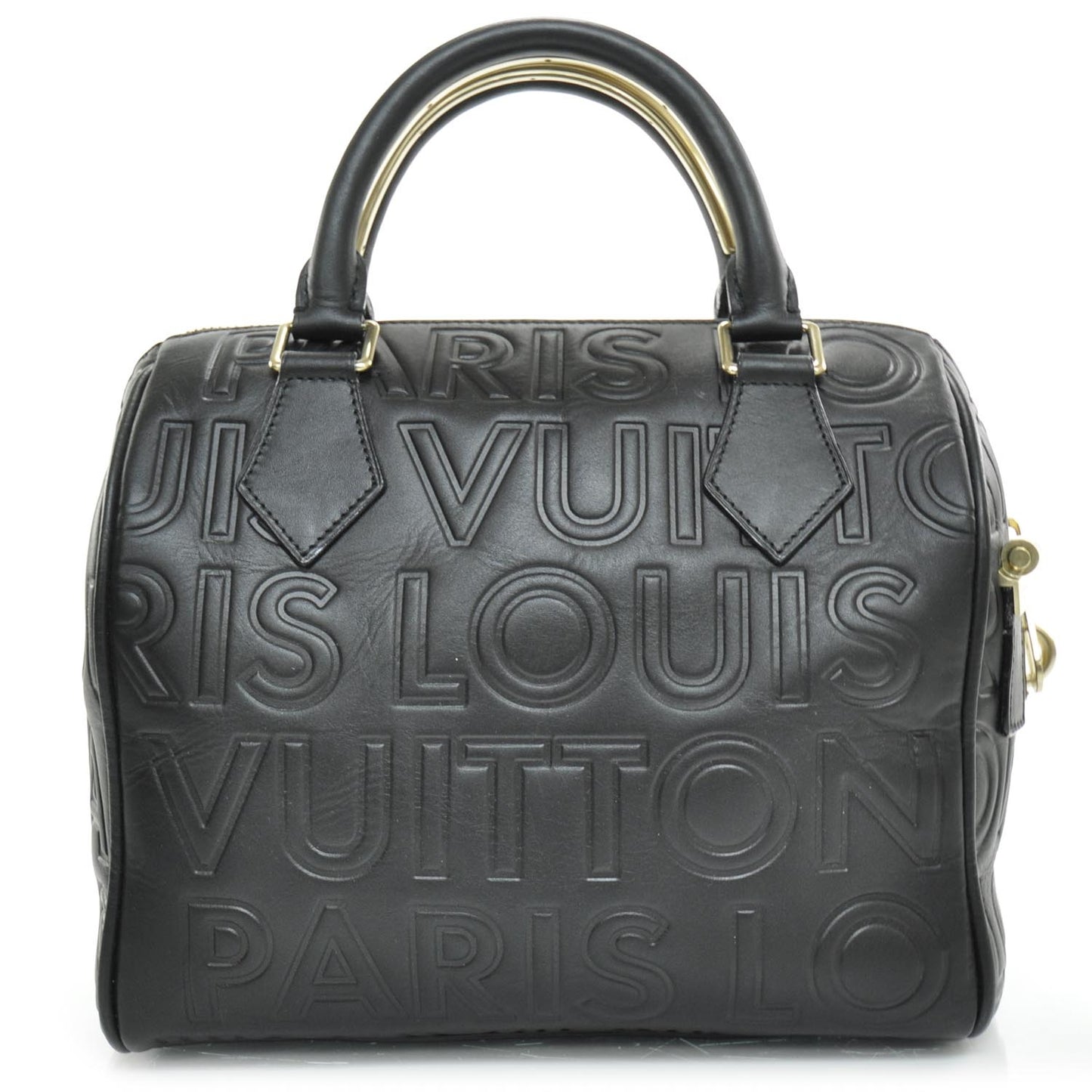 Calfskin Embossed Mini Cube Speedy Black