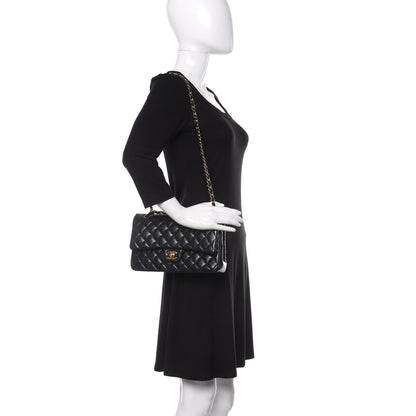 Chanel Lambskin Quilted Medium Double Flap Black 3 of 12