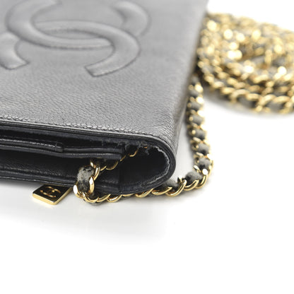 Chanel Caviar Timeless CC Wallet On Chain WOC Black 12 of 14