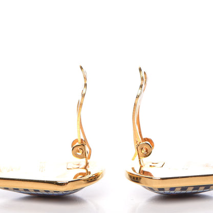 Hermes Printed Enamel Clip On Earrings 3 of 5